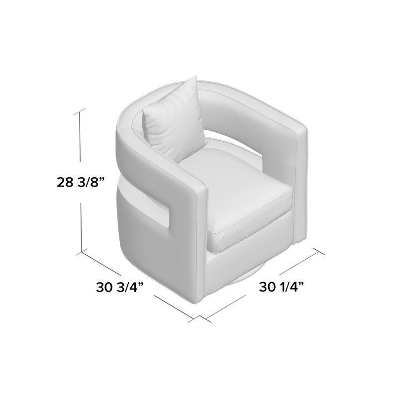 Joss & Main Jolia Upholstered Swivel Barrel Chair & Reviews Wayfair